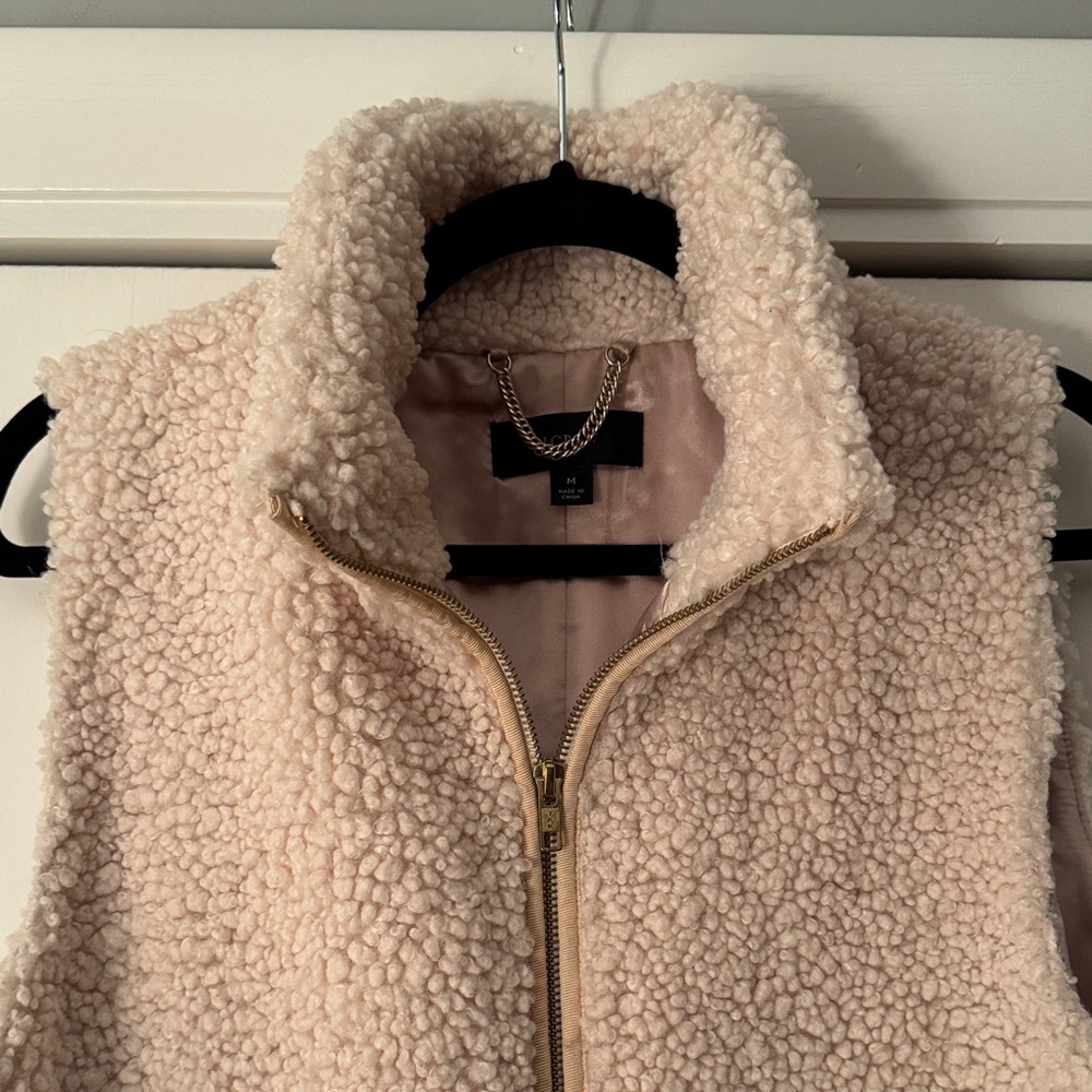 J. Crew Cream Teddy Sherpa Vest